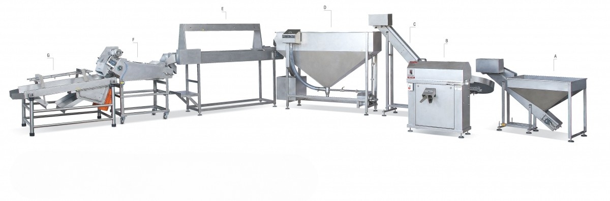 Olive Pitting, Densimeter, Slicing, and Vibrator Line